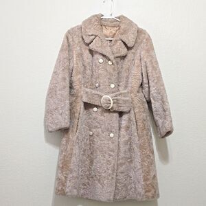 RUSSEL TYLOR TRUE VINTAGE UNION MADE FAUX FUR  jacket SMALL